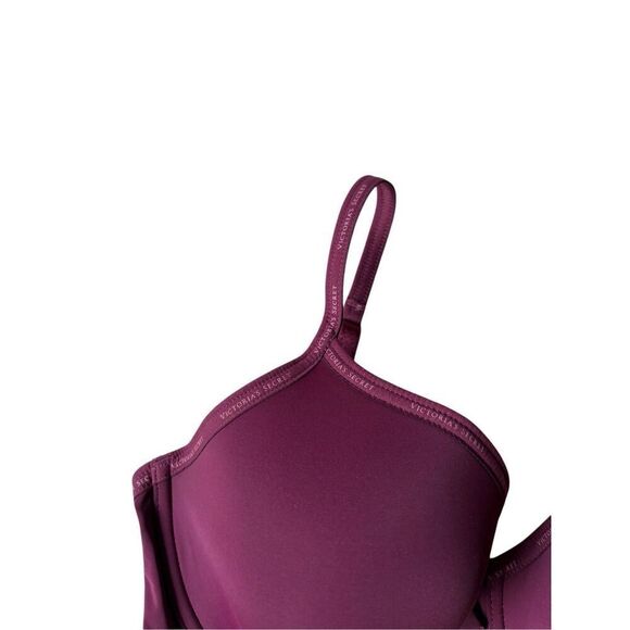 NEW Victoria’s Secret T-shirt Lightly Lined Bra 34DD Maroon Full Coverage - Picture 7 of 9
